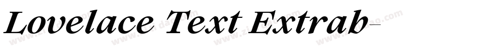 Lovelace Text Extrab字体转换